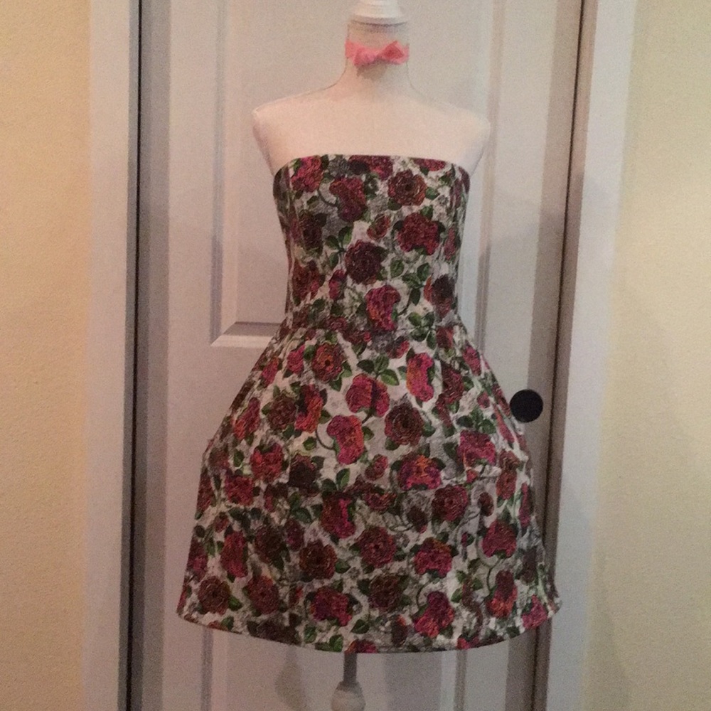 Topshop strapless dress